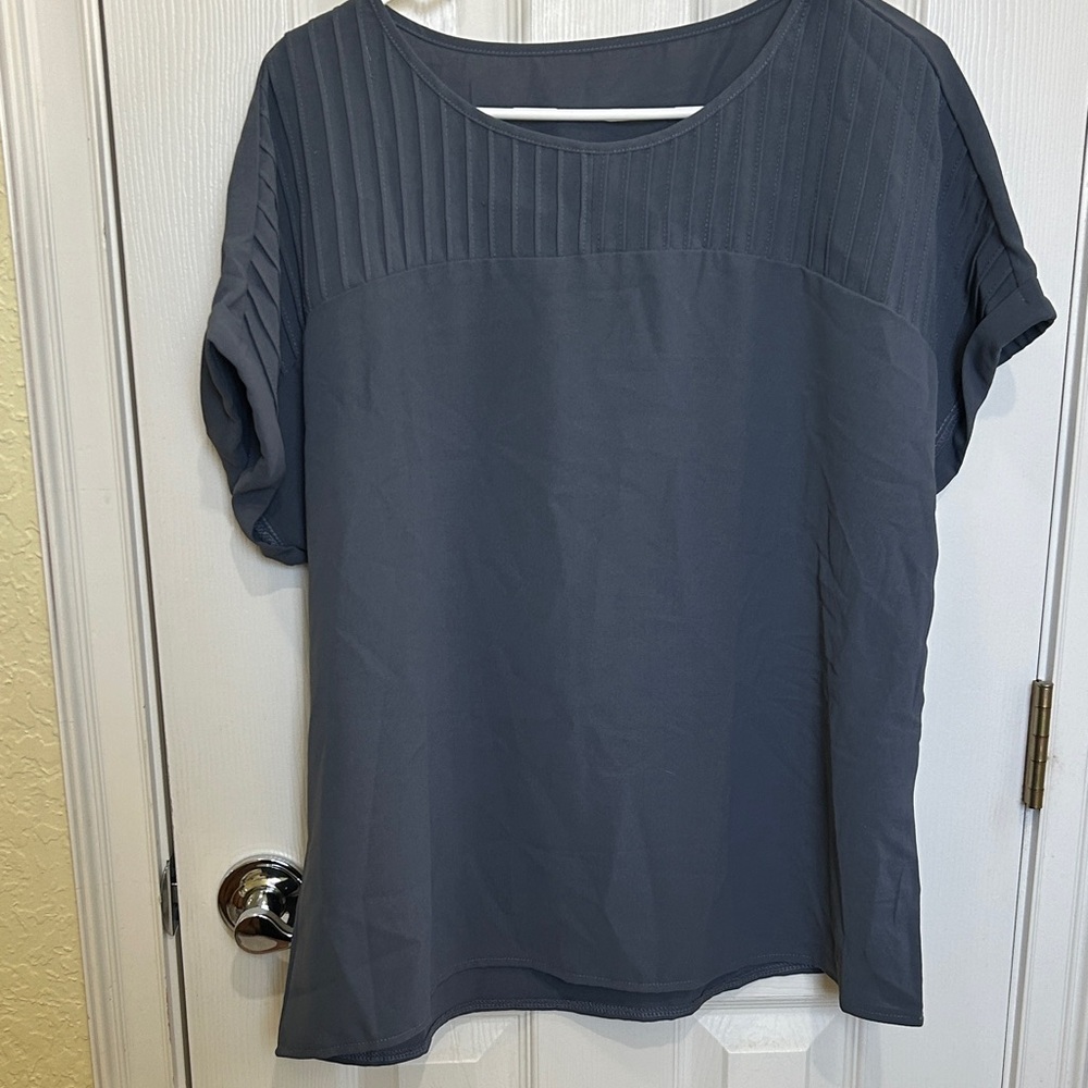 SHEIN Slate Gray Textured Blouse